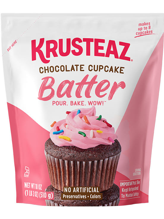 Krusteaz Chocolate Cupcake Batter packaging